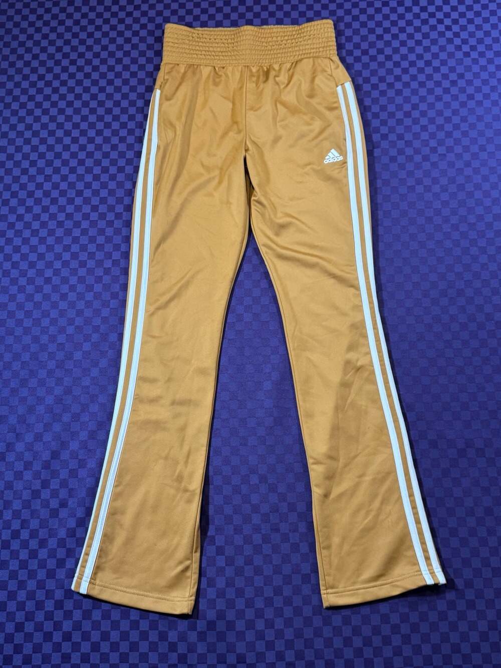 Adidas Gold Tricot Flare Track Pants. size XS